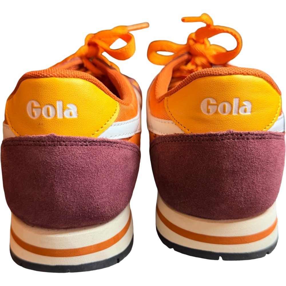 Gola Daytona Retro Sneakers Burgundy Orange White Men’s 11 - Picture 4 of 16
